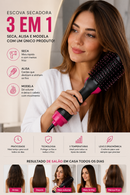 Escova Secadora 3 em 1 - Alisadora e Modeladora