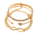 Kit 3 Pulseiras Femininas Douradas Ajustáveis