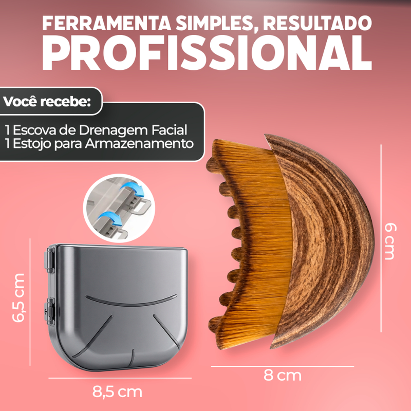 Escova De Massagem De Drenagem Linfática Ergonômica Macia Para Contorno Facial E Mandíbula escova lifting facial